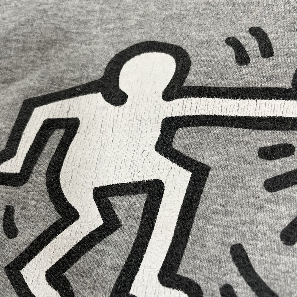 Keith Haring x Hello Kitty Sweatshirt Pullover Crewneck Women Sz M Gray Collab - Picture 3 of 8